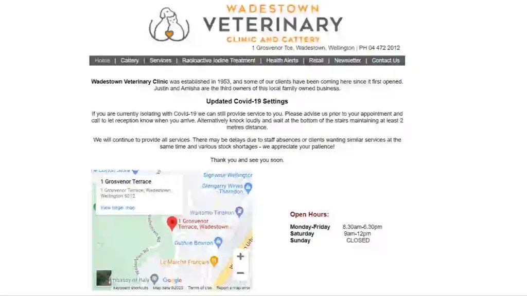 Wadestown Veterinary Clinic and Cattery