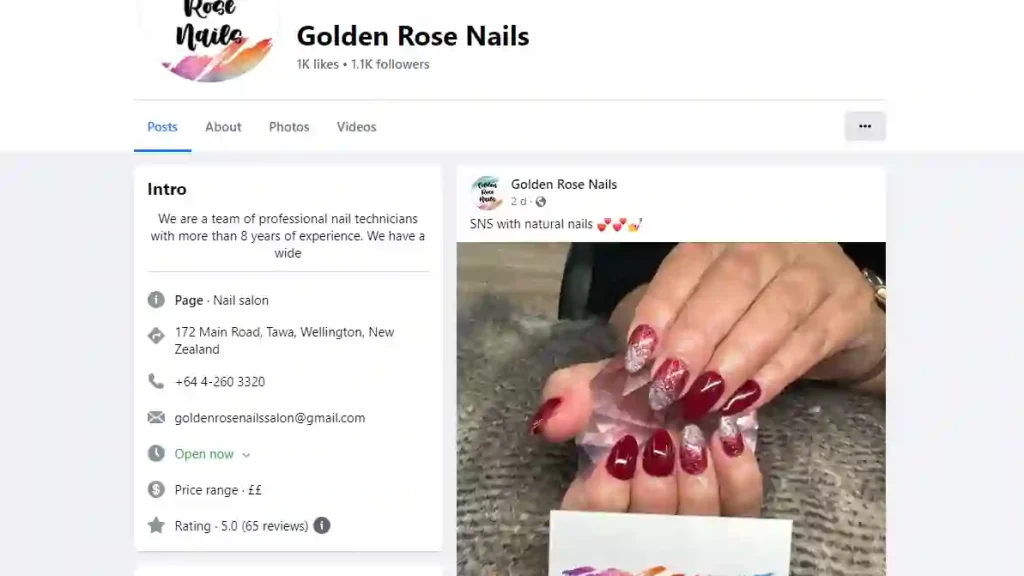 Golden Rose Nails