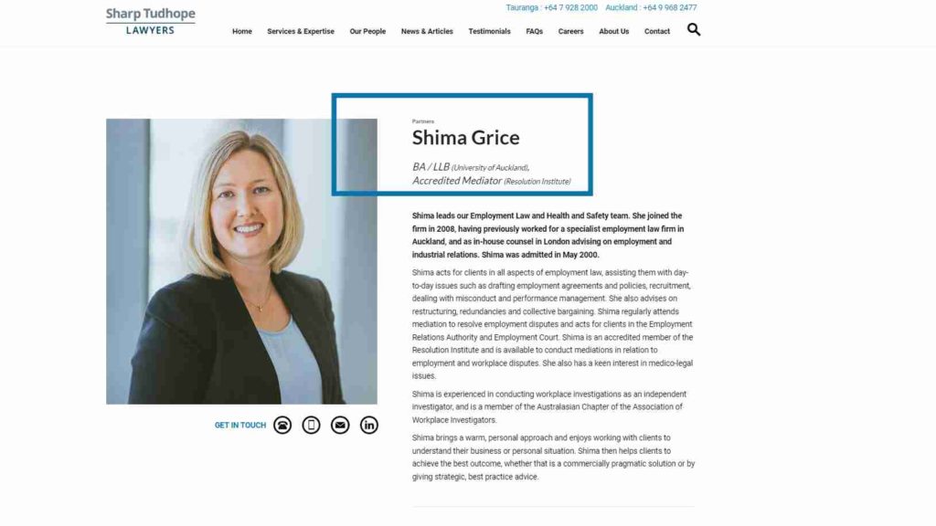 Shima Grice – Sharp Tudhope Lawyers